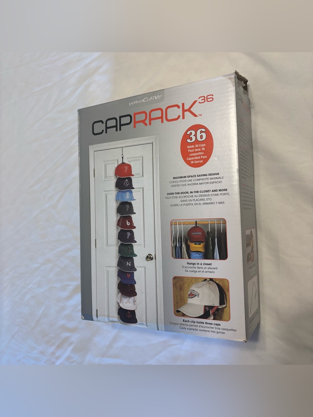 CapRack 36 Hat Organizer - White